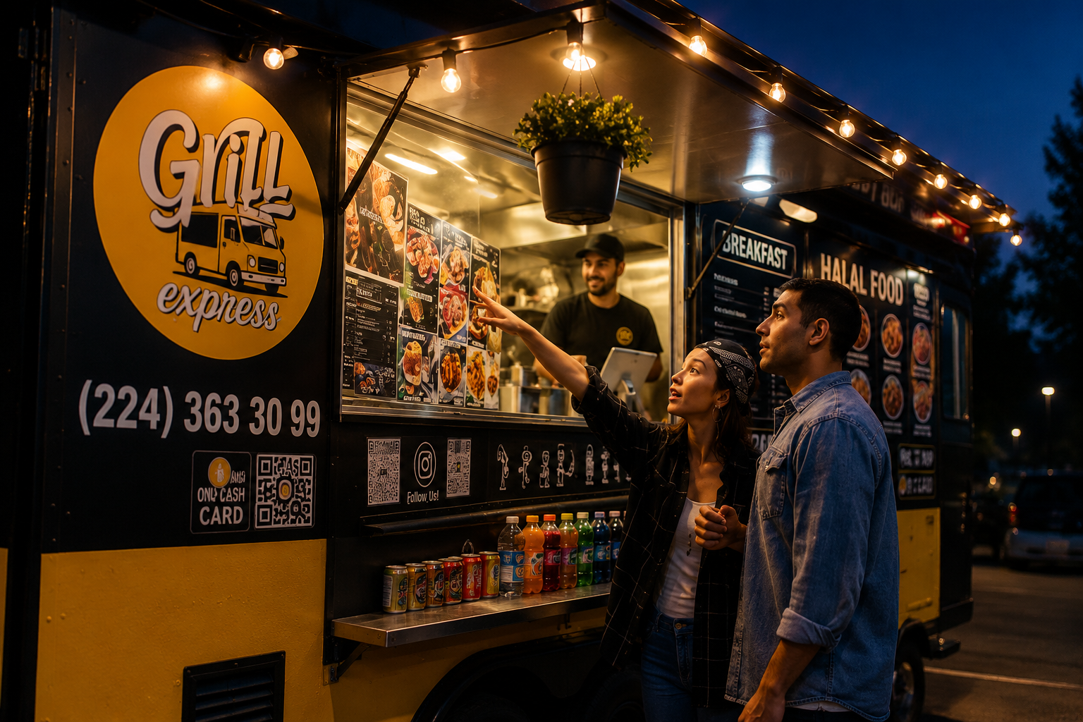 Grill Express customer ordering scene